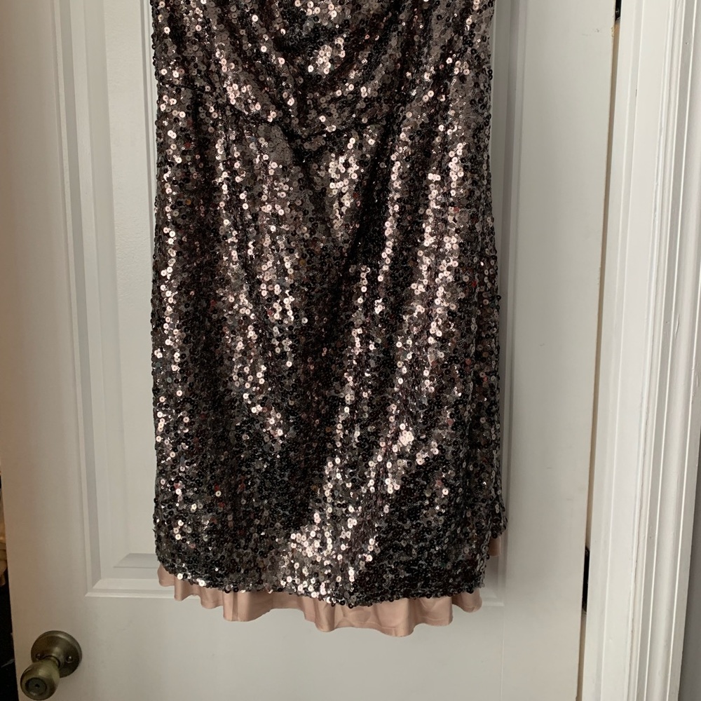 DKNY sequin strapless dress